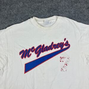 Hanes Beefy-T T-Shirt Mens Size XXL White McGladrey Graphic 90s